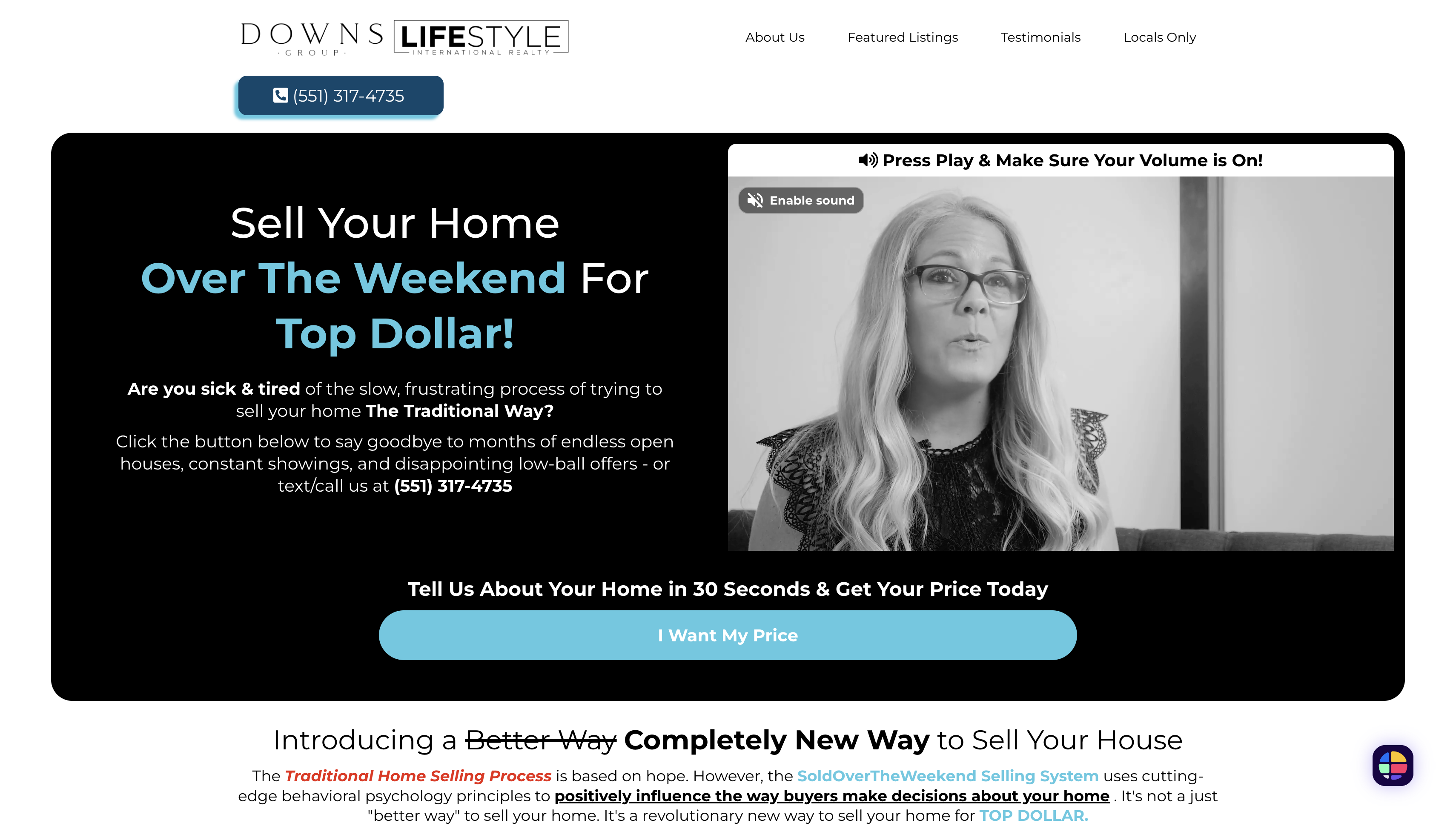 Sold Over The Weekend real-estate seller website
